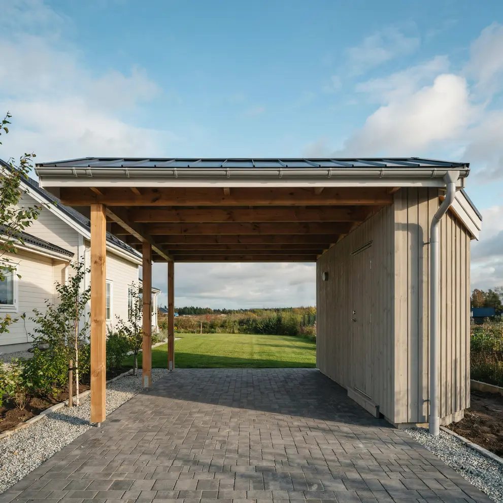 bygga carport garage danderyd stockholm